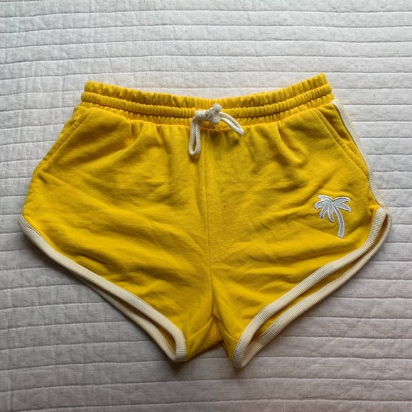 Yellow Cotton Lounge Shorts - Picture 1 of 1